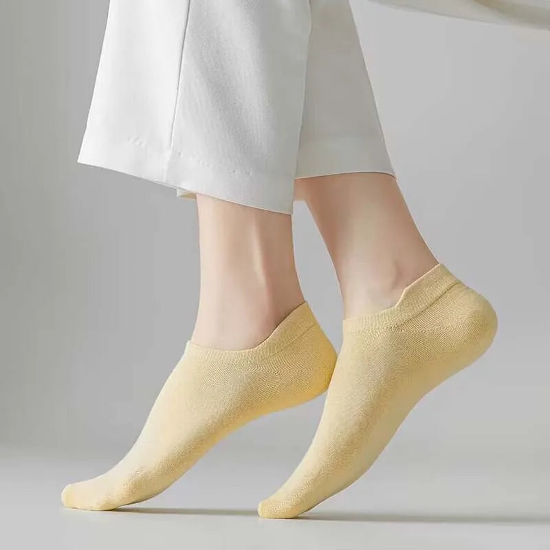 5 Pairs Women Socks Candy Color Breathable Sports Socks