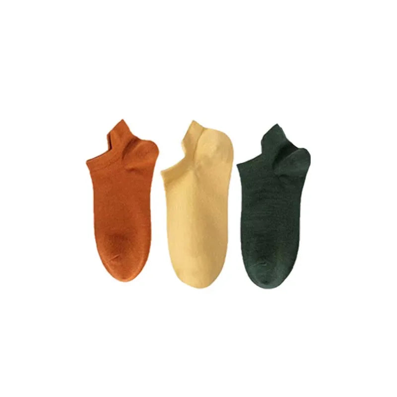 5 Pairs Women Socks Candy Color Breathable Sports Socks