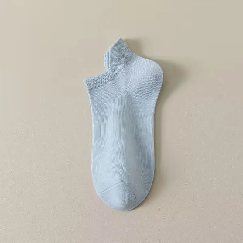 5 Pairs Women Socks Candy Color Breathable Sports Socks