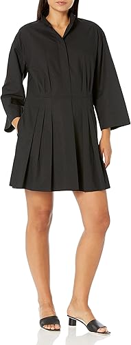 Women's Fitted Band Collar Mini Dress