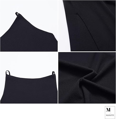 100% Merino Wool Women’s Casual Sleeveless Boat Neck Spaghetti Strap Bodycon Maxi Dress Black Long Dresses