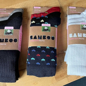 Women's 100% Bamboo Socks - 3 Pair Packs