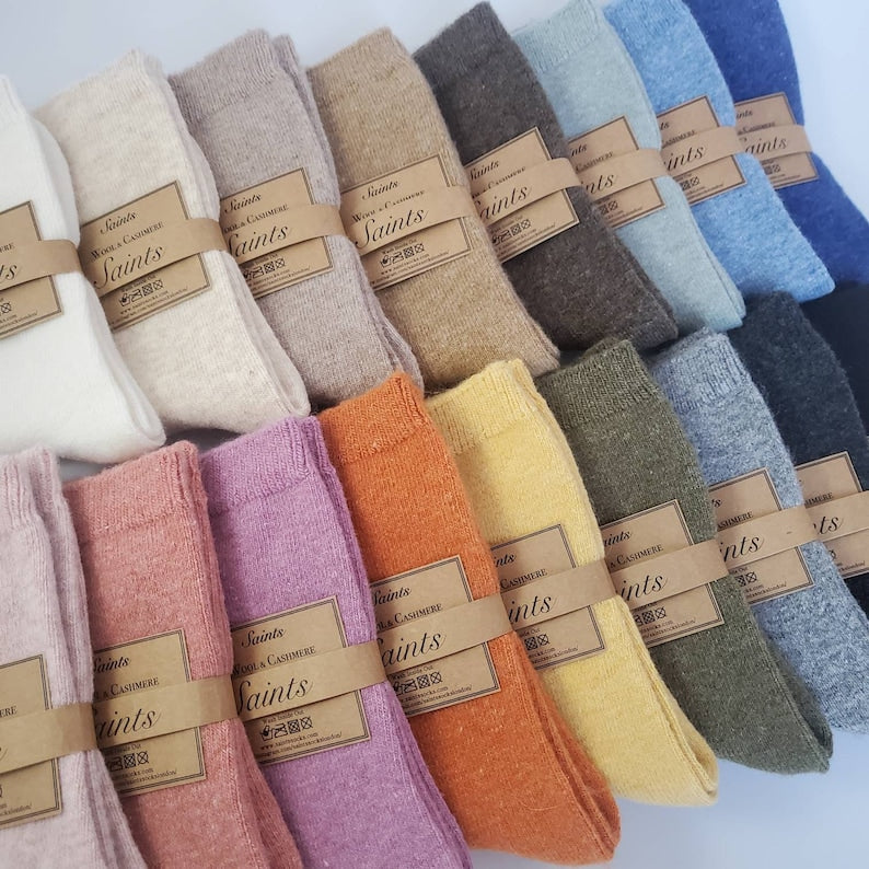 Lightweight Cozy Warm Cashmere Wool Socks