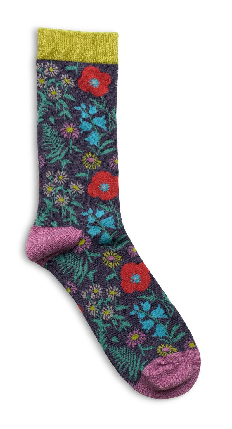 Ladies Bamboo Socks - Floral