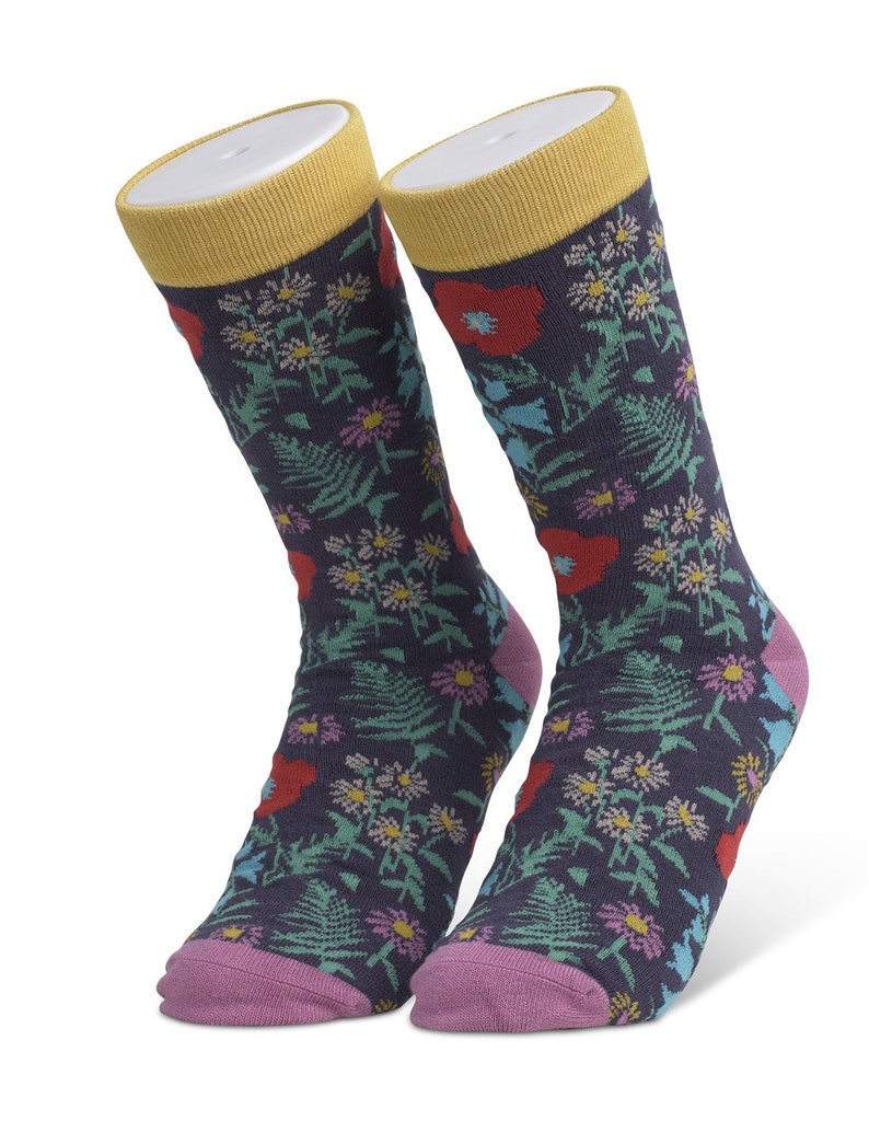 Ladies Bamboo Socks - Floral