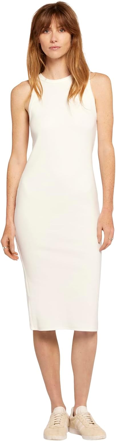Women's Ava Maxi Dress - Ribbed Cotton Fitted Dress, Casual Summer Dress