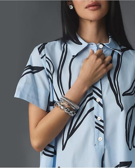 Women's Short Sleeve Flowy Waist Mini Dress Casual Loose Button Babydoll Dress Summer A-Line Flowy Shirt Dress