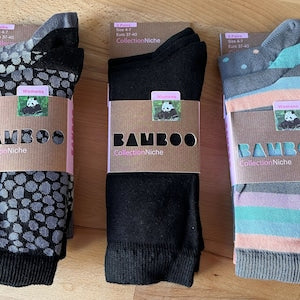 Women's 100% Bamboo Socks - 3 Pair Packs