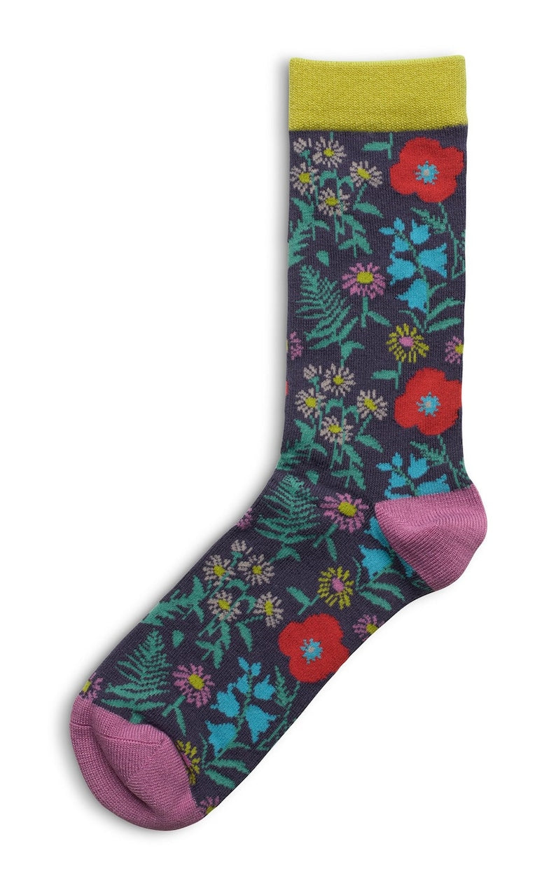 Ladies Bamboo Socks - Floral