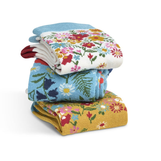 Ladies Bamboo Socks - Floral