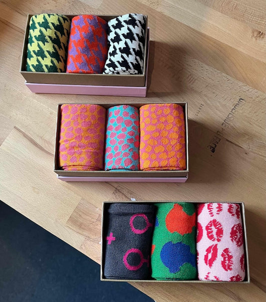 Women's Gift Box 100% Bamboo Socks - 3 Pair Packs